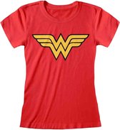 DC Comics Wonder Woman Dames Tshirt -S- Logo Rood