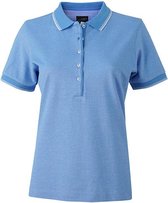 James and Nicholson Vrouwen/dames Polo Top (Lichtblauw/Wit)