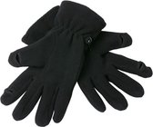 Myrtle Beach Volwassenen Unisex Touch Screen Fleece Handschoenen (Zwart)