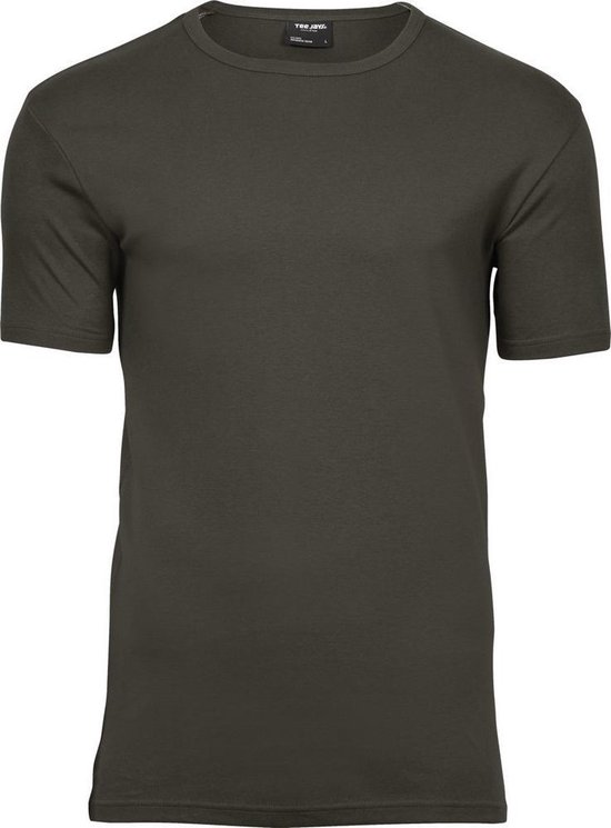Tee Jays Hereninterlock T-Shirt met korte mouwen (Donkere Olijf)