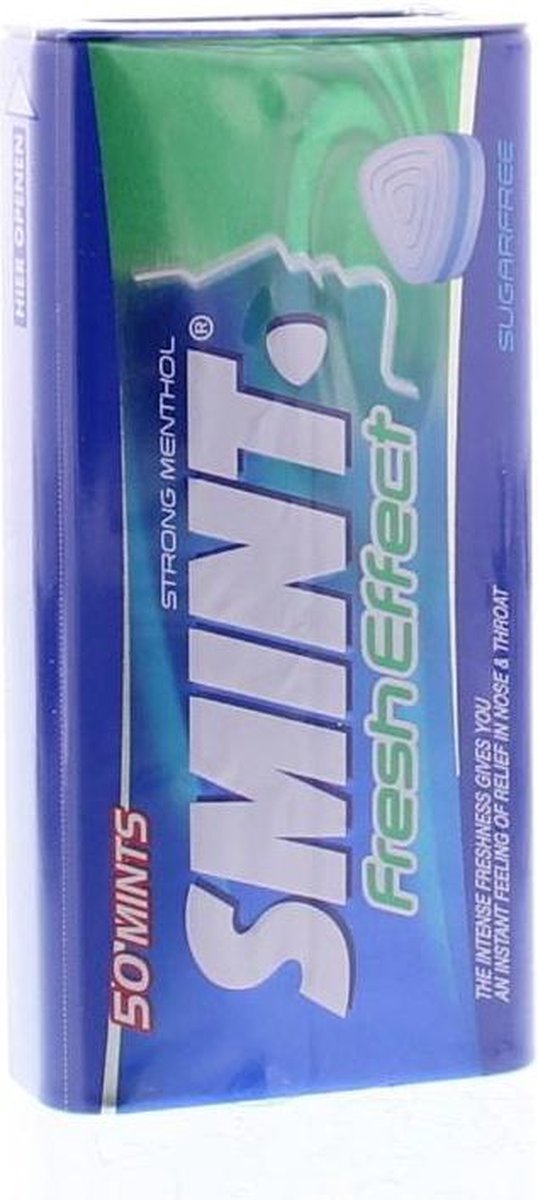 Goedkoopste Smint Fresh effect strong menthol 50 pastilles