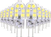 10 STKS YWXLight AC 220-240V G4 3W 12LEDs 2835SMD LED Dubbele Naald Transparante Pinda Lamp (Koud Wit)