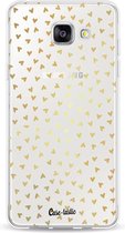 Casetastic Samsung Galaxy A5 (2016) Hoesje - Softcover Hoesje met Design - Golden Hearts Transparant Print