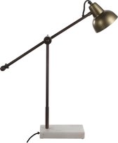 Casa Vivante Vita Bureaulamp - L60 x B12,5 x H58 cm - Metaal - Donkergoud