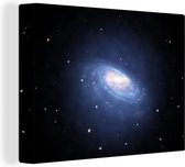 Canvas Schilderij Een illustratie van een verlichtte Melkweg - 40x30 cm - Wanddecoratie