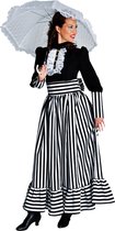 Magic Design Verkleedjurk Victoriaans Dames Polyester Zwart/wit Maat Xs