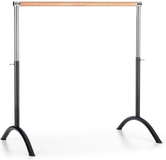 Bar Lerina balletstang barre mobiel 110x113 cm in hoogte verstelbaar - zwart staal