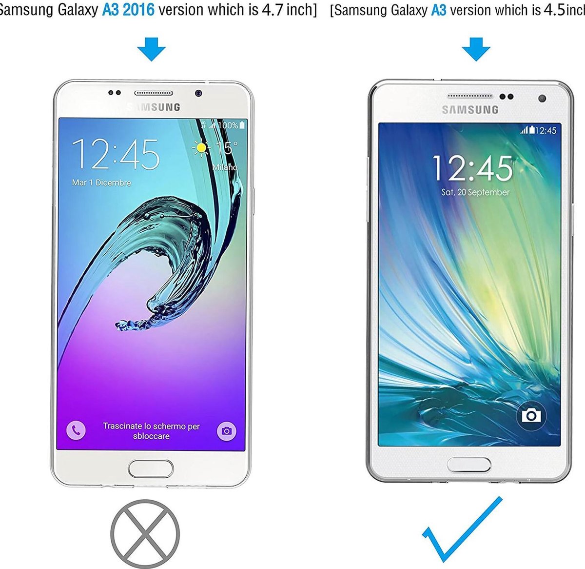 LitaLife Samsung Galaxy A3 (2015) TPU Transparant Siliconen Back cover