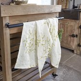 LOBERON Theedoek set van 2 Quercy wit/groen
