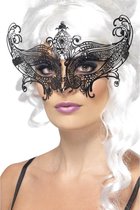 "Zwart vlindermasker voor volwassenen - Verkleedmasker - One size"