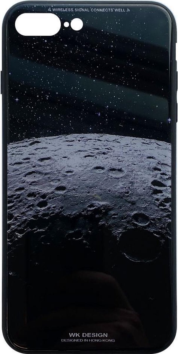 WK Design - Azure Stone Series - Hardcase hoesje voor iPhone 7 Plus / 8 Plus - Maan - Zwart