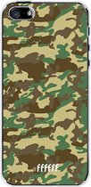 iPhone SE (2016) Hoesje Transparant TPU Case - Jungle Camouflage #ffffff