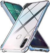 Shockproof Flexibele achterkant Silicone hoesje transparant Geschikt voor: Samsung Galaxy A20S