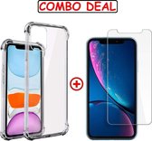 Shock-proof silicone hoesje met 2 Pack Tempered glas Screen Protector Geschikt voor: Apple iPhone 11 Pro Max