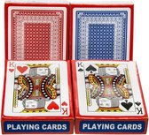 Set van 4x poker/kaartspel geplastificeerd - Kaartspellen - Speelkaarten - Pesten/pokeren - Engelstalige speelkaarten