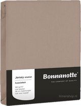 Bonnanotte Jersey Stretch Hoeslaken - kiezel - 180x200/220 cm