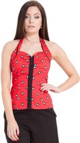 Voodoo Vixen Mouwloze top -M- Carrie Eight-Ball Rood