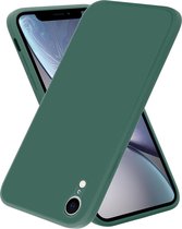 geschikt voor Apple iPhone Xr vierkante silicone case - donkergroen