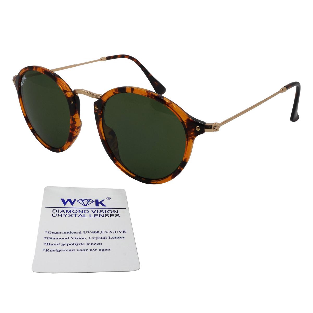 Valk WK Ambachtelijk geslepen lens van natuur crystal met een groene base,  UV400... | bol.