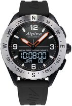 Alpina AlpinerX Smartwatch AL-283LBBO5SAQ6 Horloge - Rubber - Zwart - Ø 46 mm