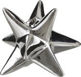 House Of Seasons Kandelaar Ster 8,5 X 7 Cm Porselein Zilver