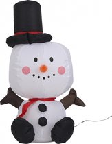 Luca Lighting - Opblaasbaar sneeuwman wit IP44 - h80cm - Woonaccessoires en seizoensgebondendecoratie