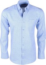 Marco Cassette - Heren Design Overhemd -  Regular Fit - Blauw