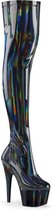 Pleaser Plateau Overknee Laarzen -39 Shoes- ADORE-3000HWR Paaldans schoenen Zwart