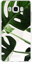 Samsung Galaxy J5 (2016) Hoesje Transparant TPU Case - Tropical Plants #ffffff