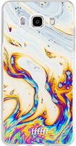 Samsung Galaxy J5 (2016) Hoesje Transparant TPU Case - Bubble Texture #ffffff