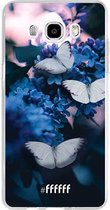 Samsung Galaxy J5 (2016) Hoesje Transparant TPU Case - Blooming Butterflies #ffffff