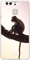 Huawei P9 Hoesje Transparant TPU Case - Macaque #ffffff