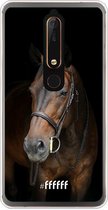 Nokia 6 (2018) Hoesje Transparant TPU Case - Horse #ffffff