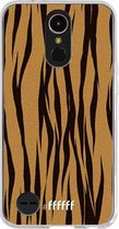 LG K10 (2017) Hoesje Transparant TPU Case - Tiger Print #ffffff