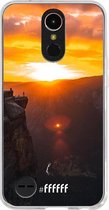 LG K10 (2017) Hoesje Transparant TPU Case - Rock Formation Sunset #ffffff