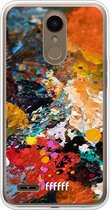 LG K10 (2018) Hoesje Transparant TPU Case - Colourful Palette #ffffff