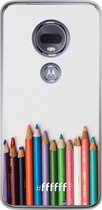 Motorola Moto G7 Hoesje Transparant TPU Case - Pencils #ffffff