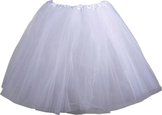 Tutu – Petticoat – Tule rokje – Wit - 40 cm - 3 lagen tule - Ballet rokje - Maat 152 t/m 42