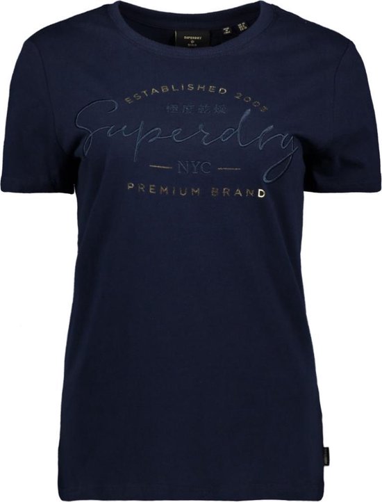 Superdry Dames tshirt Established T-shirt | bol.com