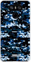 LG G6 Hoesje Transparant TPU Case - Navy Camouflage #ffffff