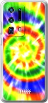 Huawei P40 Pro+ Hoesje Transparant TPU Case - Hippie Tie Dye #ffffff