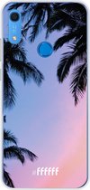 Huawei Y6s Hoesje Transparant TPU Case - Sunset Palms #ffffff