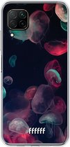 Huawei P40 Lite Hoesje Transparant TPU Case - Jellyfish Bloom #ffffff