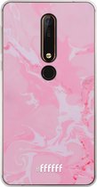 Nokia X6 (2018) Hoesje Transparant TPU Case - Pink Sync #ffffff