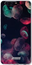 Huawei P10 Plus Hoesje Transparant TPU Case - Jellyfish Bloom #ffffff
