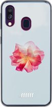 Samsung Galaxy A40 Hoesje Transparant TPU Case - Rouge Floweret #ffffff