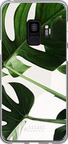 Samsung Galaxy S9 Hoesje Transparant TPU Case - Tropical Plants #ffffff
