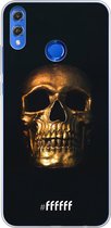 Honor 8X Hoesje Transparant TPU Case - Gold Skull #ffffff