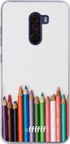 Xiaomi Pocophone F1 Hoesje Transparant TPU Case - Pencils #ffffff