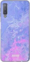 Samsung Galaxy A7 (2018) Hoesje Transparant TPU Case - Purple and Pink Water #ffffff